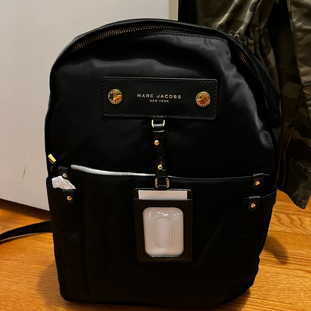 Marc Jacobs black backpack.